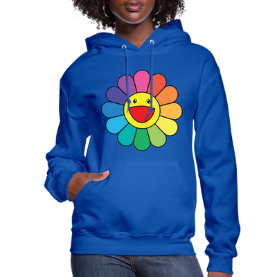 LGBTQ Rainbow Flower Women's Premium Pullover Hoodie - Mr.SWAGBEAST