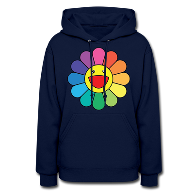 LGBTQ Rainbow Flower Women's Premium Pullover Hoodie - Mr.SWAGBEAST