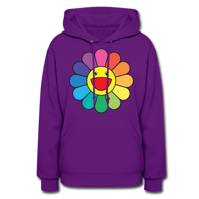 LGBTQ Rainbow Flower Women's Premium Pullover Hoodie - Mr.SWAGBEAST