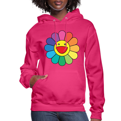 LGBTQ Rainbow Flower Women's Premium Pullover Hoodie - Mr.SWAGBEAST