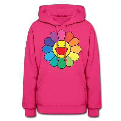 LGBTQ Rainbow Flower Women's Premium Pullover Hoodie - Mr.SWAGBEAST