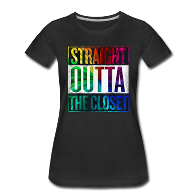 Straight Outta The Closet LGBTQ Pride Women’s Premium T-Shirt - Mr.SWAGBEAST