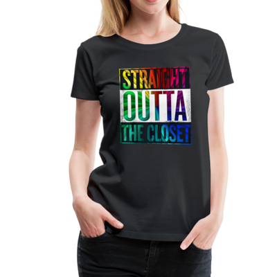 Straight Outta The Closet LGBTQ Pride Women’s Premium T-Shirt - Mr.SWAGBEAST