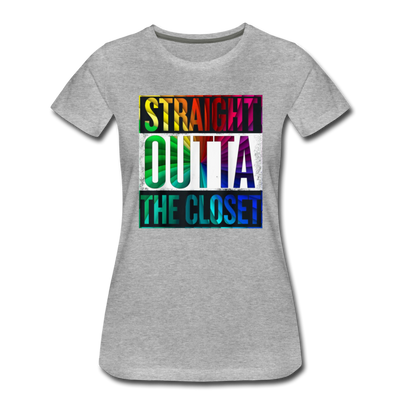 Straight Outta The Closet LGBTQ Pride Women’s Premium T-Shirt - Mr.SWAGBEAST