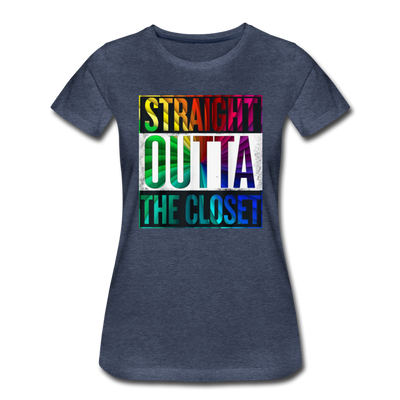 Straight Outta The Closet LGBTQ Pride Women’s Premium T-Shirt - Mr.SWAGBEAST