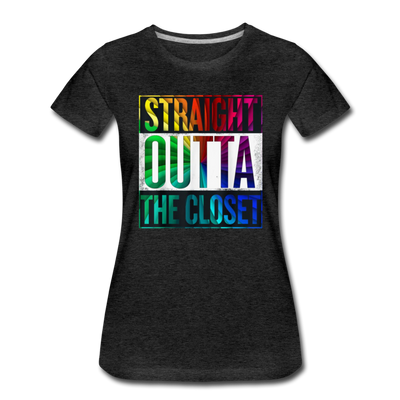 Straight Outta The Closet LGBTQ Pride Women’s Premium T-Shirt - Mr.SWAGBEAST