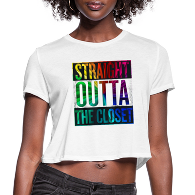 Straight Outta The Closet LGBTQ Pride Women’s Cropped T-Shirt - Mr.SWAGBEAST