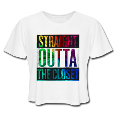 Straight Outta The Closet LGBTQ Pride Women’s Cropped T-Shirt - Mr.SWAGBEAST