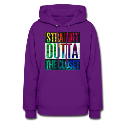 Straight Outta The Closet LGBTQ Pride Women’s Premium Pullover Hoodie - Mr.SWAGBEAST