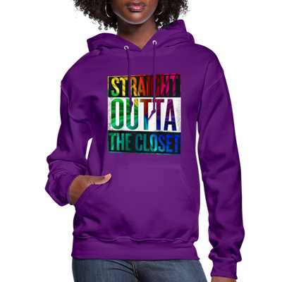 Straight Outta The Closet LGBTQ Pride Women’s Premium Pullover Hoodie - Mr.SWAGBEAST