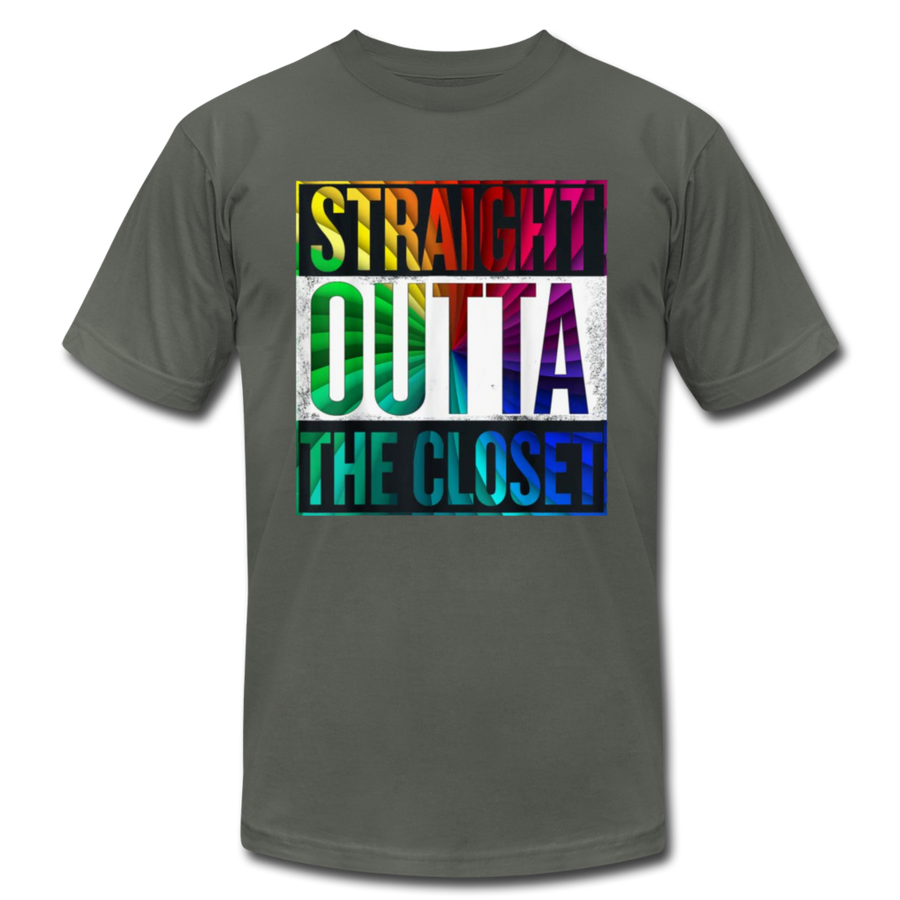 Straight Outta The Closet LGBTQ Pride Men's/Unisex Premium Adult T-Shirt - Mr.SWAGBEAST