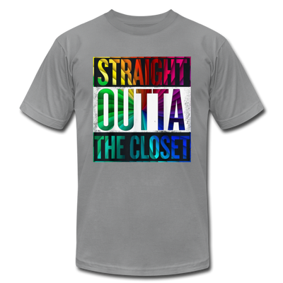 Straight Outta The Closet LGBTQ Pride Men's/Unisex Premium Adult T-Shirt - Mr.SWAGBEAST