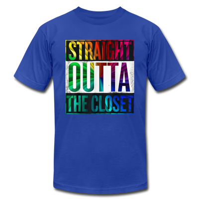 Straight Outta The Closet LGBTQ Pride Men's/Unisex Premium Adult T-Shirt - Mr.SWAGBEAST
