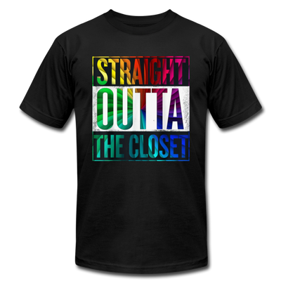 Straight Outta The Closet LGBTQ Pride Men's/Unisex Premium Adult T-Shirt - Mr.SWAGBEAST