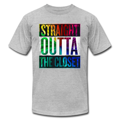 Straight Outta The Closet LGBTQ Pride Men's/Unisex Premium Adult T-Shirt - Mr.SWAGBEAST
