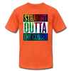 Straight Outta The Closet LGBTQ Pride Men's/Unisex Premium Adult T-Shirt - Mr.SWAGBEAST
