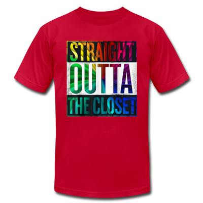 Straight Outta The Closet LGBTQ Pride Men's/Unisex Premium Adult T-Shirt - Mr.SWAGBEAST