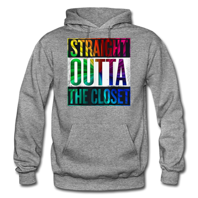 Straight Outta The Closet LGBTQ Pride Men's/Unisex Premium Adult Pullover Hoodie - Mr.SWAGBEAST