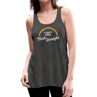 I Can't Even Think Straight LGBTQ Pride Rainbow Women’s Flowy Tank Top - Mr.SWAGBEAST