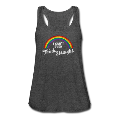 I Can't Even Think Straight LGBTQ Pride Rainbow Women’s Flowy Tank Top - Mr.SWAGBEAST