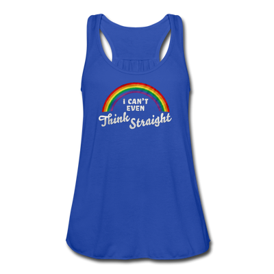 I Can't Even Think Straight LGBTQ Pride Rainbow Women’s Flowy Tank Top - Mr.SWAGBEAST