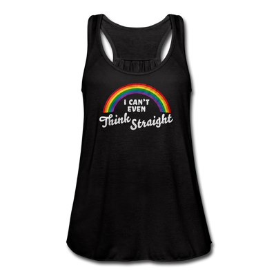I Can't Even Think Straight LGBTQ Pride Rainbow Women’s Flowy Tank Top - Mr.SWAGBEAST