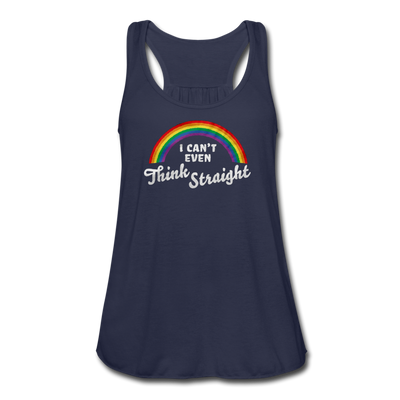 I Can't Even Think Straight LGBTQ Pride Rainbow Women’s Flowy Tank Top - Mr.SWAGBEAST