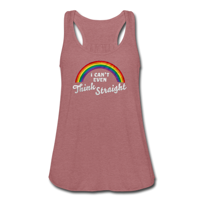 I Can't Even Think Straight LGBTQ Pride Rainbow Women’s Flowy Tank Top - Mr.SWAGBEAST