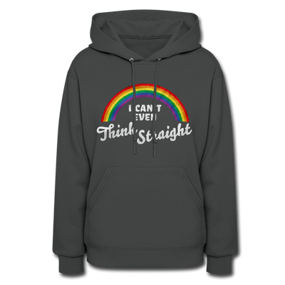 I Can't Even Think Straight LGBTQ Pride Rainbow Women’s Premium Pullover Adult Hoodie - Mr.SWAGBEAST