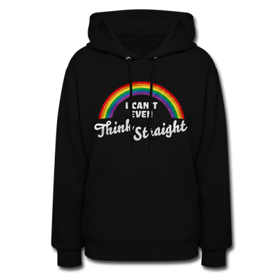 I Can't Even Think Straight LGBTQ Pride Rainbow Women’s Premium Pullover Adult Hoodie - Mr.SWAGBEAST