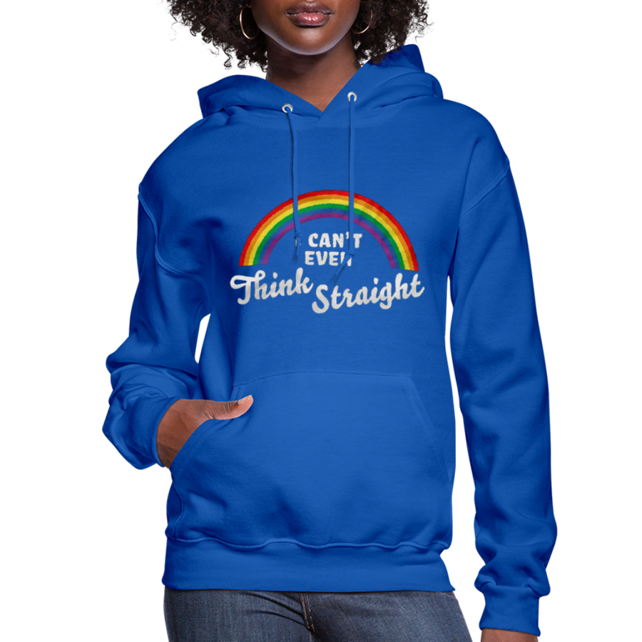 I Can't Even Think Straight LGBTQ Pride Rainbow Women’s Premium Pullover Adult Hoodie - Mr.SWAGBEAST