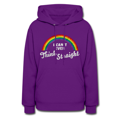 I Can't Even Think Straight LGBTQ Pride Rainbow Women’s Premium Pullover Adult Hoodie - Mr.SWAGBEAST