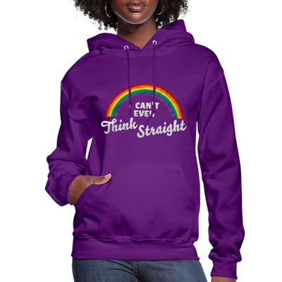 I Can't Even Think Straight LGBTQ Pride Rainbow Women’s Premium Pullover Adult Hoodie - Mr.SWAGBEAST