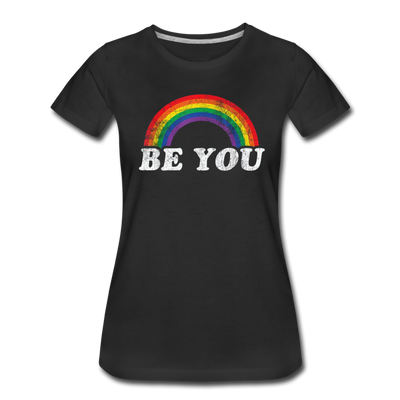 Be You LGBTQ Pride Rainbow Women’s Premium Adult T-Shirt - Mr.SWAGBEAST