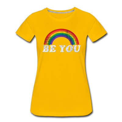 Be You LGBTQ Pride Rainbow Women’s Premium Adult T-Shirt - Mr.SWAGBEAST