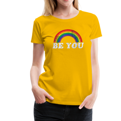 Be You LGBTQ Pride Rainbow Women’s Premium Adult T-Shirt - Mr.SWAGBEAST