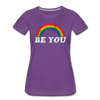 Be You LGBTQ Pride Rainbow Women’s Premium Adult T-Shirt - Mr.SWAGBEAST