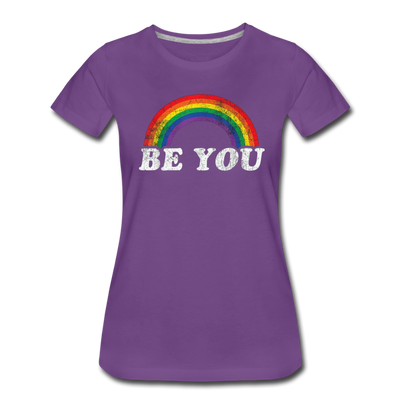 Be You LGBTQ Pride Rainbow Women’s Premium Adult T-Shirt - Mr.SWAGBEAST