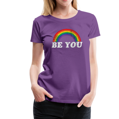 Be You LGBTQ Pride Rainbow Women’s Premium Adult T-Shirt - Mr.SWAGBEAST