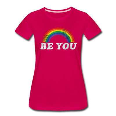 Be You LGBTQ Pride Rainbow Women’s Premium Adult T-Shirt - Mr.SWAGBEAST