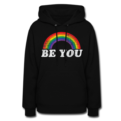 Be You LGBTQ Pride Rainbow Women’s Premium Pullover Adult Hoodie - Mr.SWAGBEAST