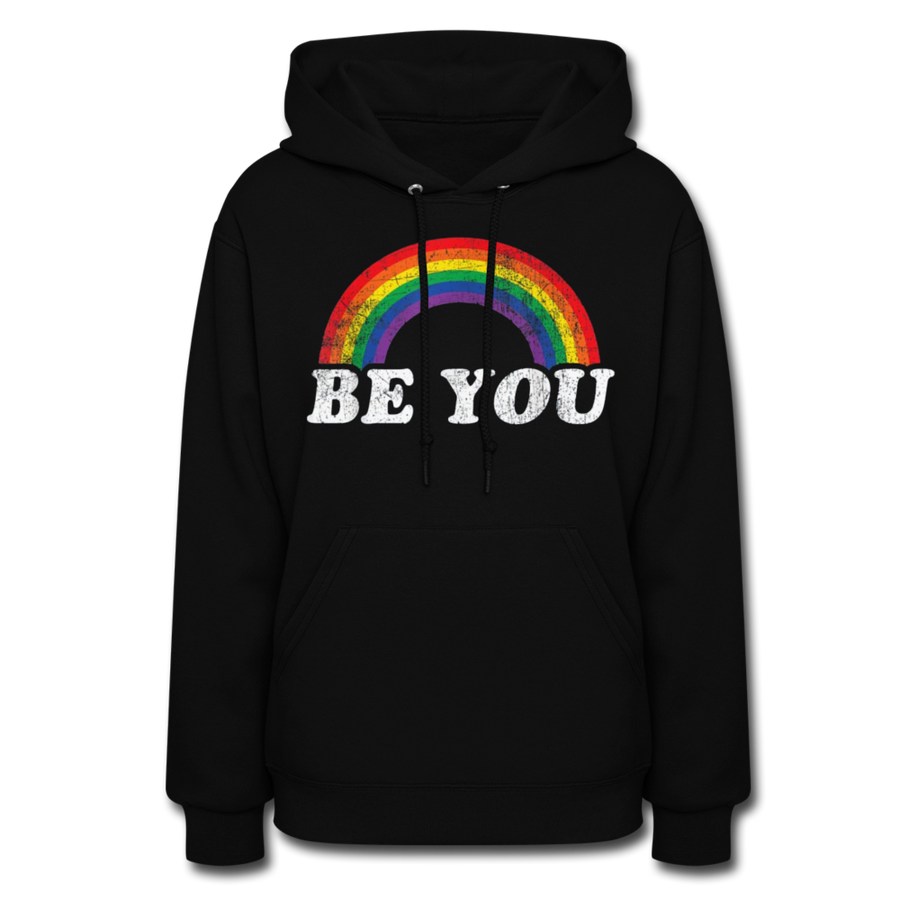 Be You LGBTQ Pride Rainbow Women’s Premium Pullover Adult Hoodie - Mr.SWAGBEAST