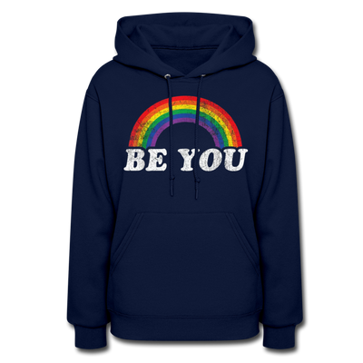 Be You LGBTQ Pride Rainbow Women’s Premium Pullover Adult Hoodie - Mr.SWAGBEAST