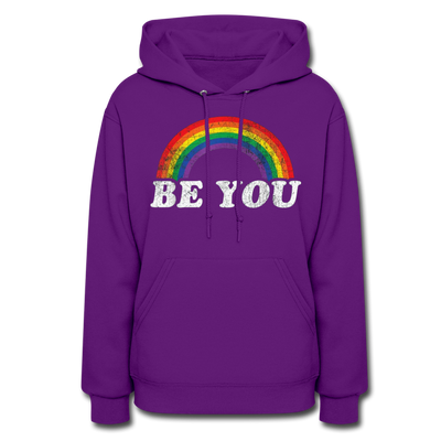 Be You LGBTQ Pride Rainbow Women’s Premium Pullover Adult Hoodie - Mr.SWAGBEAST