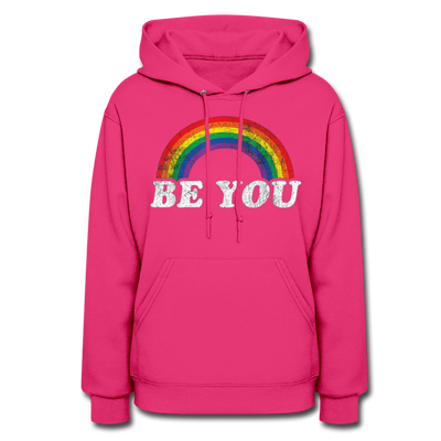 Be You LGBTQ Pride Rainbow Women’s Premium Pullover Adult Hoodie - Mr.SWAGBEAST