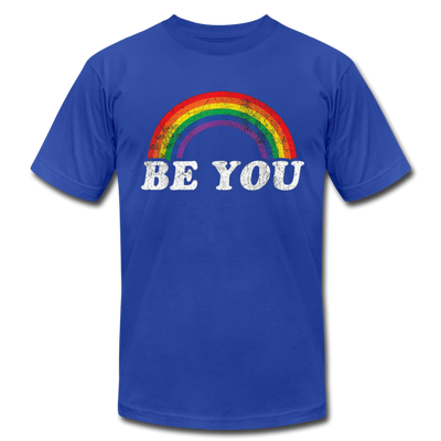 Be You LGBTQ Pride Rainbow Men's/Unisex Premium Adult T-Shirt - Mr.SWAGBEAST