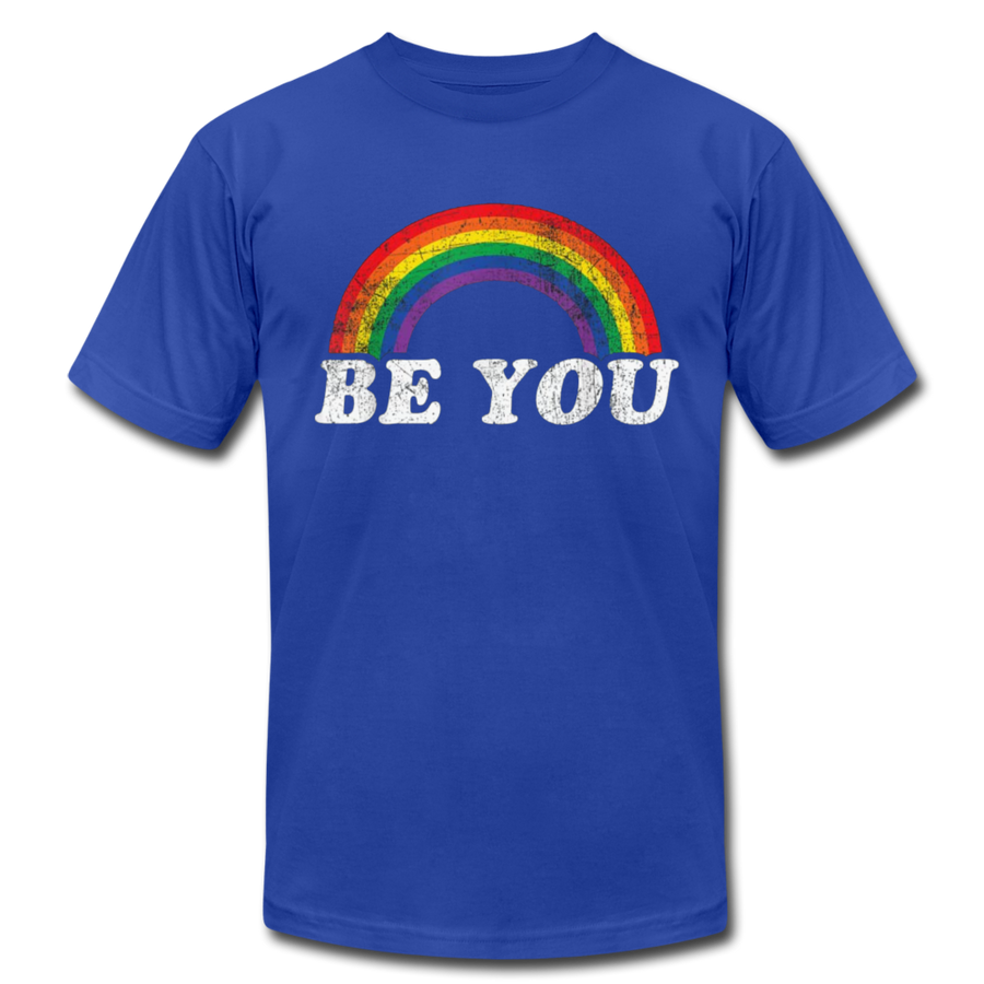 Be You LGBTQ Pride Rainbow Men's/Unisex Premium Adult T-Shirt - Mr.SWAGBEAST