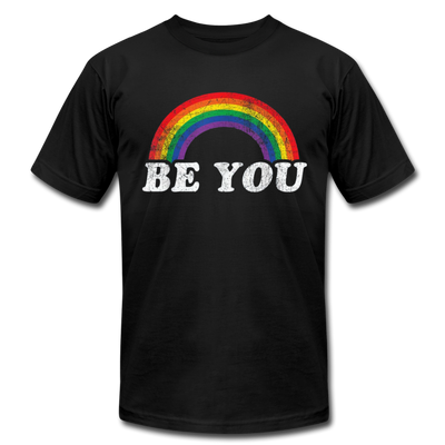 Be You LGBTQ Pride Rainbow Men's/Unisex Premium Adult T-Shirt - Mr.SWAGBEAST