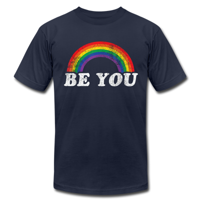 Be You LGBTQ Pride Rainbow Men's/Unisex Premium Adult T-Shirt - Mr.SWAGBEAST