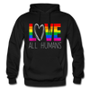 Love All Humans LGBTQ Pride Rainbow Men's/Unisex Premium Adult T-Shirt - Mr.SWAGBEAST